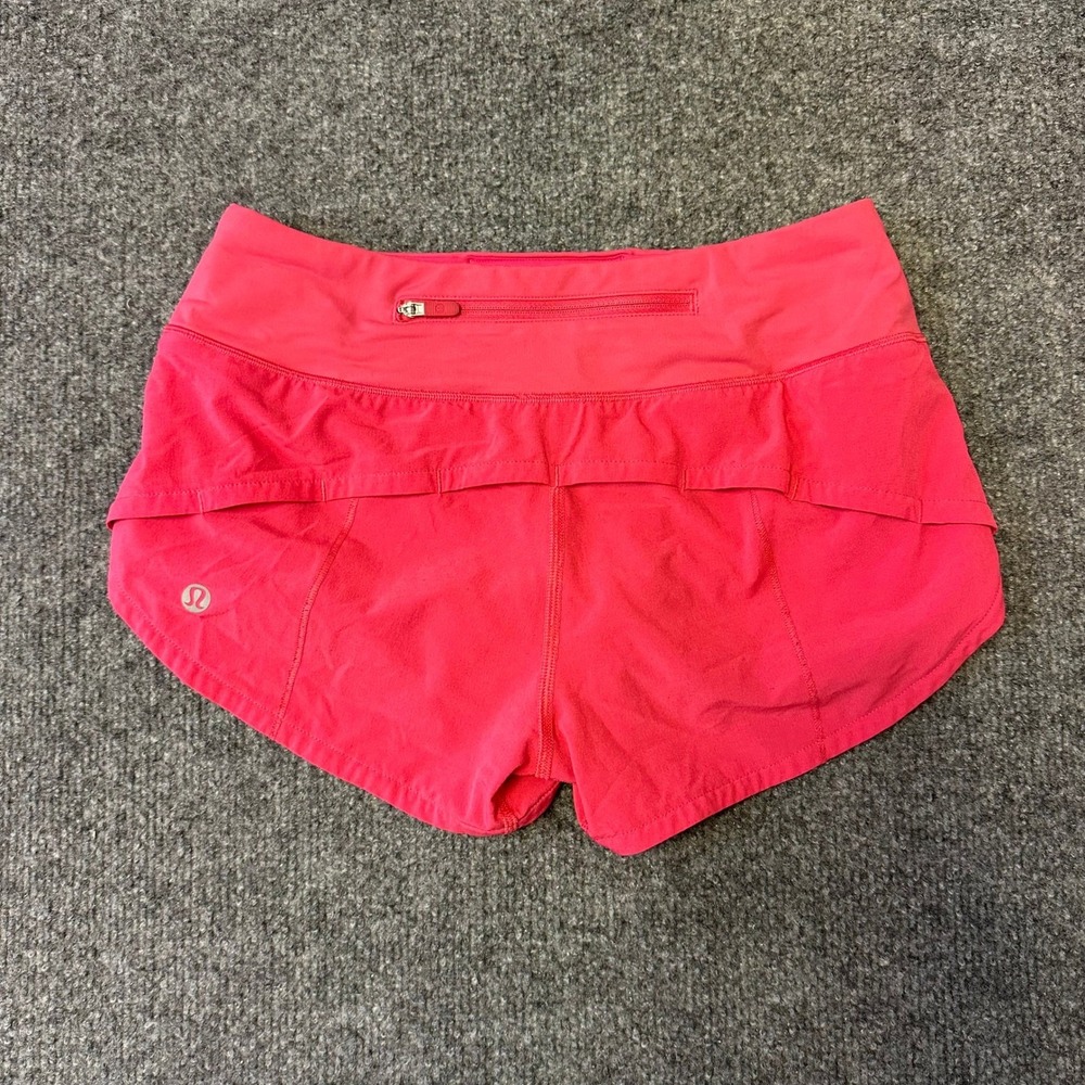 Lululemon Shorts Womens Size 0 Pink Speed Up Low-Rise Athletic Running Lined